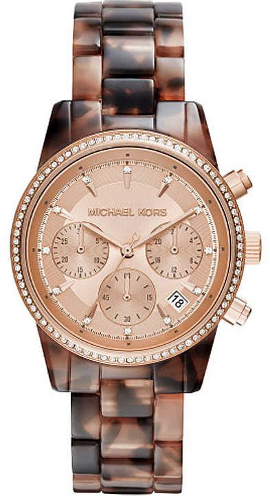 Women's Michael Kors Ritz Tortise Chronograph 